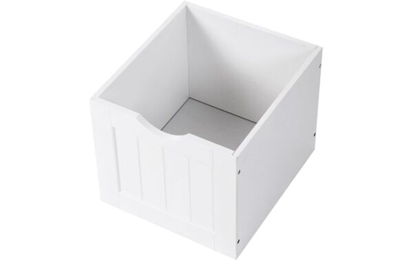 1309909_2 - Mediatech Vasagle Regal Landhausstil, Weiss MDF, 30x89x30 cm (BxHxT)