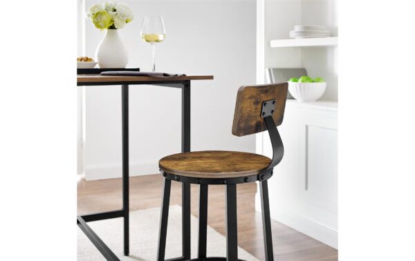 1309912_2 - Mediatech Vasagle Barhocker, 2er Set, Sitzhöhe 73.2cm 37x46.5x99 cm (LxBxH), Traglast 100 kg
