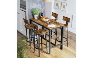 1309912_3 - Mediatech Vasagle Barhocker, 2er Set, Sitzhöhe 73.2cm 37x46.5x99 cm (LxBxH), Traglast 100 kg