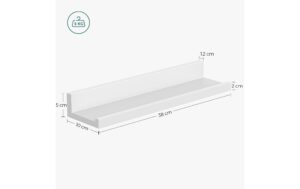 1309936_1 - Mediatech Songmics Wandregal 3er Set, Weiss, Holz 38x10x5/2 cm (BxTxH), Traglast proRegal 5kg