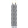 Star Trading LED Dinner Kerze Flamme Swirl 0.03W, IP20, Grau, 2er Pack