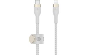 BELKIN USB-Ladekabel Boost Charge Pro Flex Silikon weiss bis 15W
