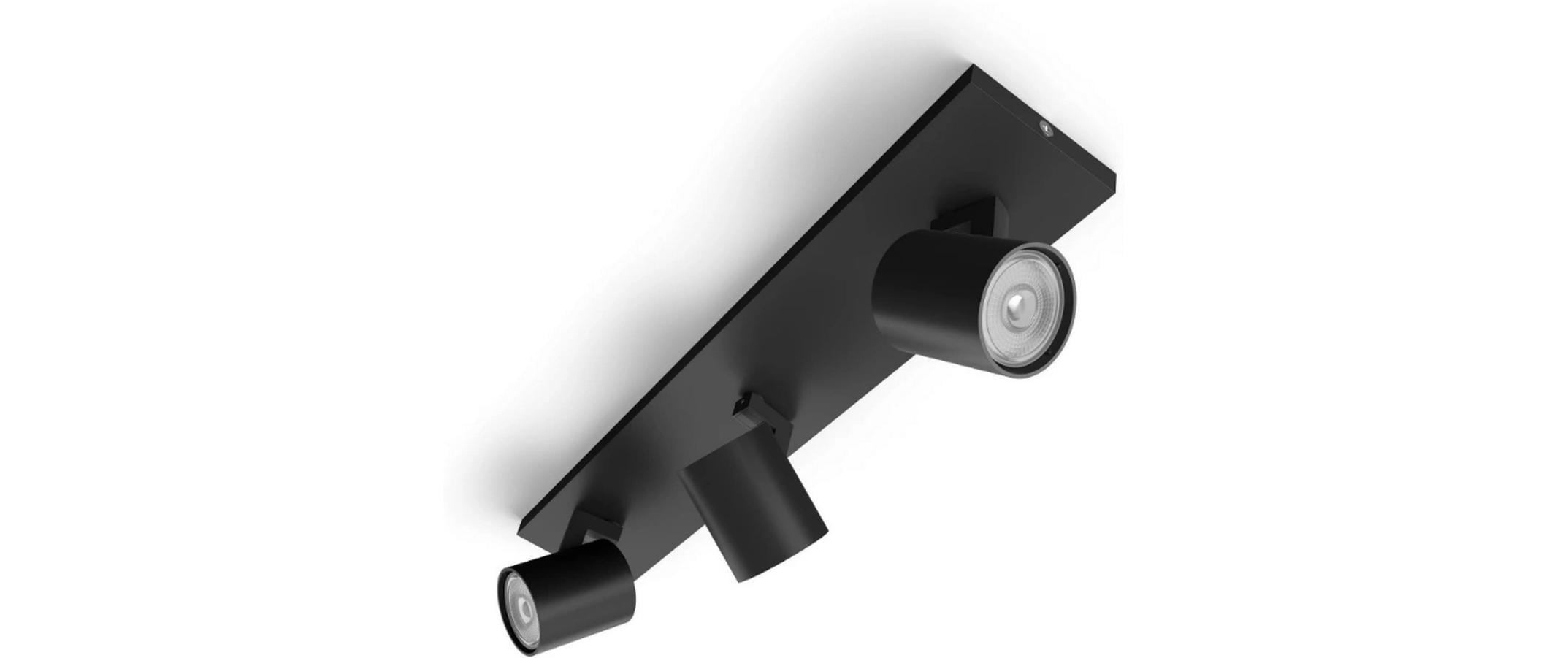 1322292 - Mediatech Philips Spot Kosipo GU10, 3x max. 5.5W, schwarz