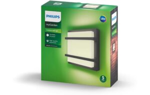 Philips Aussenwandleuchte Petronia 12W, 1200lm, 2700K, anthrazit