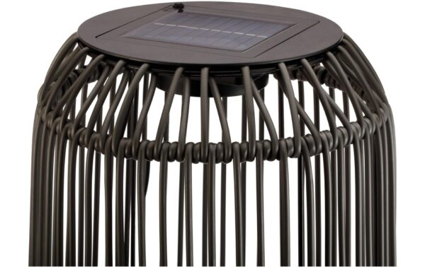 Pauleen Solarstehleuchte Sunshine Coziness Outdoor, Schwarz,Grau Polyrattan,Met