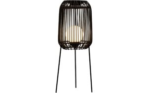Pauleen Solarstehleuchte Sunshine Coziness Outdoor, Schwarz,Grau Polyrattan,Met