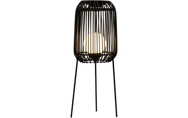 Pauleen Solarstehleuchte Sunshine Coziness Outdoor, Schwarz,Grau Polyrattan,Met