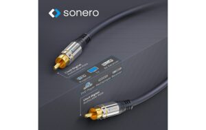 Sonero Digital Cinch Audio Kabel 1.50m, Stecker <-> Stecker