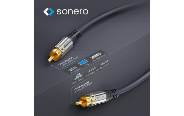 Sonero Digital Cinch Audio Kabel 1.50m, Stecker <-> Stecker