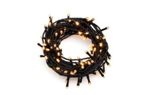 Konstsmide LED 400er Lichterkette bernstein 24V Aussentrafo, schwarzes Kabel kaufen Schweiz | Mediatech.ch