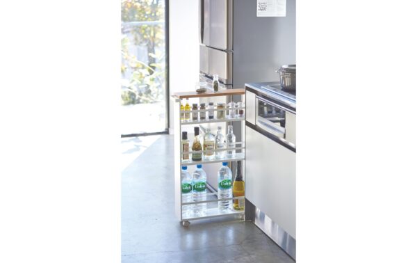 Yamazaki Servierwagen TOWER weiss mit Griff