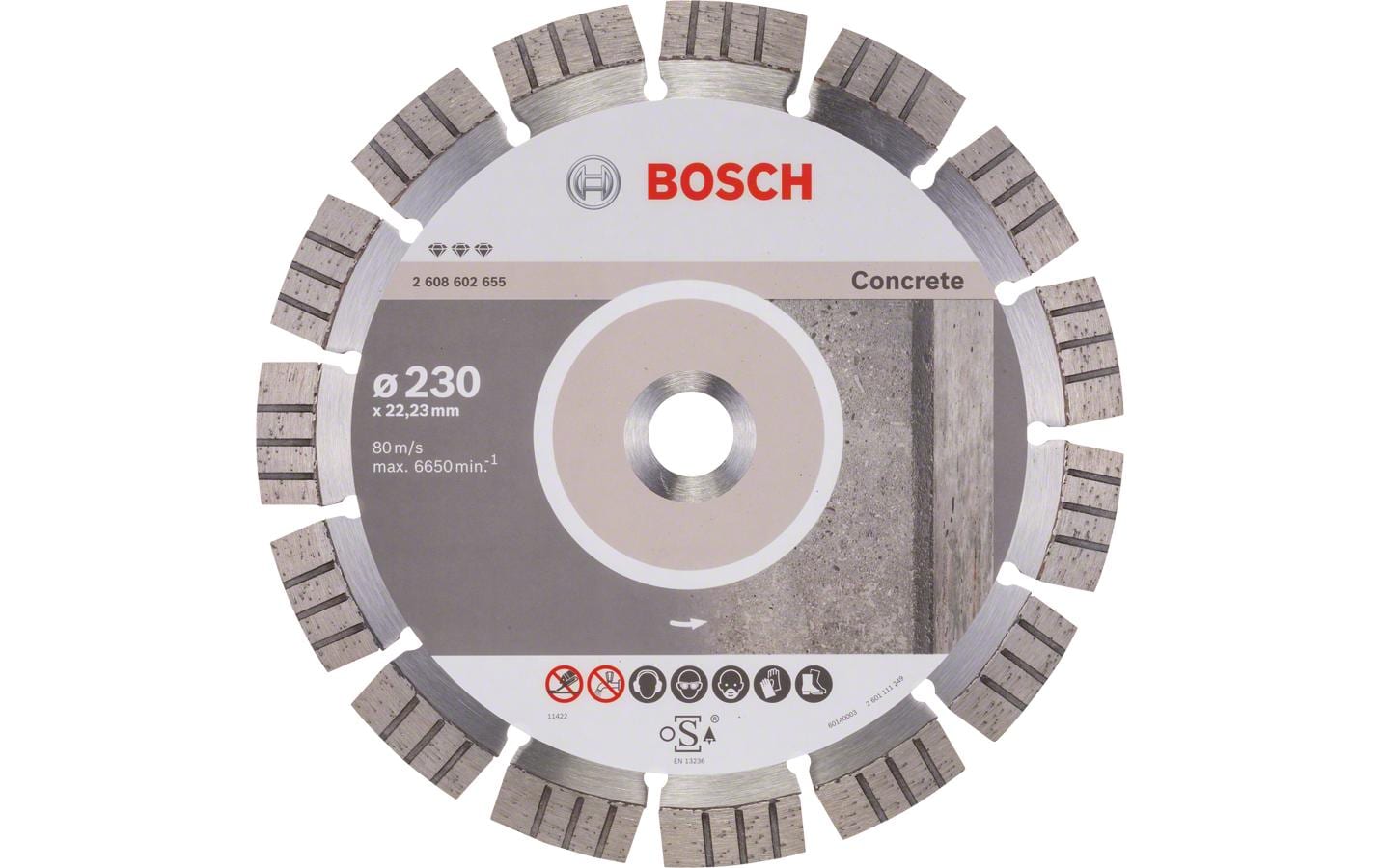 1338436 - Mediatech Bosch Professional Diamanttrennscheibe Best for Concrete, 230x22,23x2,4x15 mm