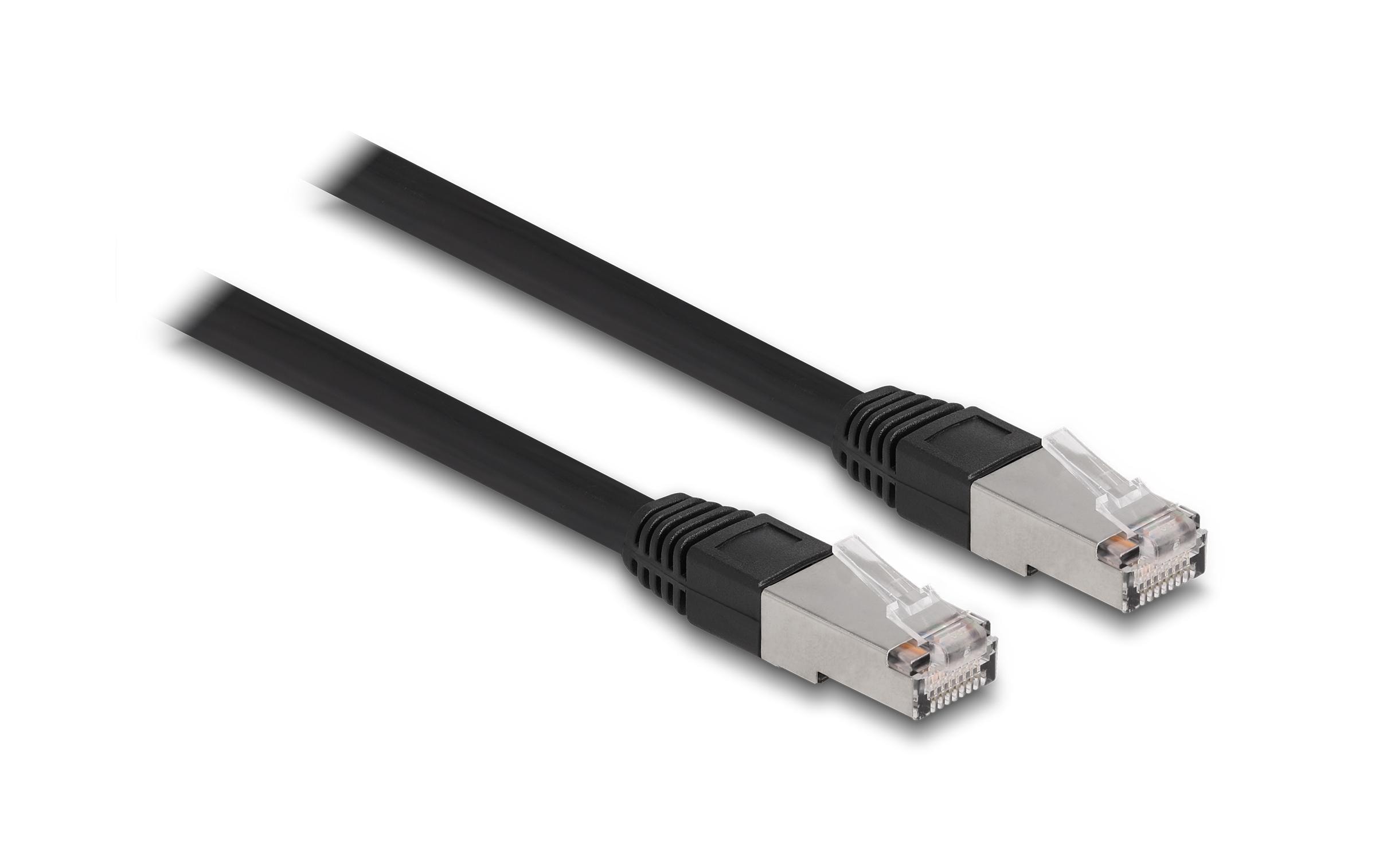 1338466 - Mediatech Delock Netzwerkkabel RJ45 Cat.6A S/FTP PE Outdoor, 5m, schwarz
