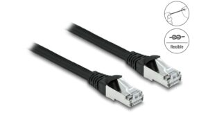 Delock Netzwerkkabel RJ45 Cat.6A S/FTP PUR Outdoor, 1m, schwarz