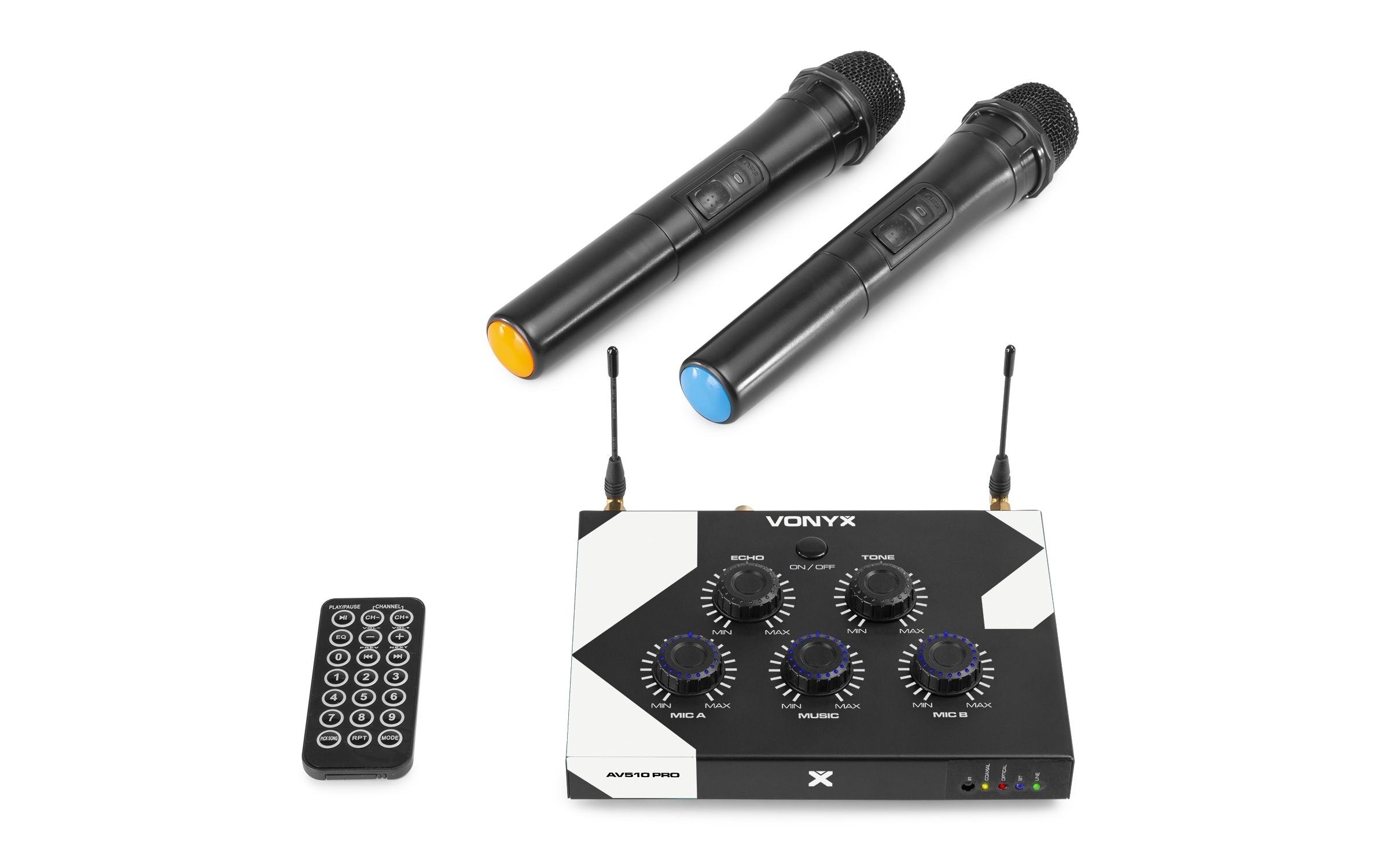1339301 - Mediatech Vonyx AV510 Karaoke Controller mit 2 Funkmikrofonen kaufen Schweiz | Mediatech.ch