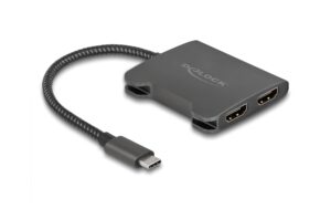 1340661 - Mediatech Delock USB Type-C Splitter zu 2x HDMI MST 4K 60Hz, schwarz, DP Alternate Mode kaufen Schweiz | Mediatech.ch