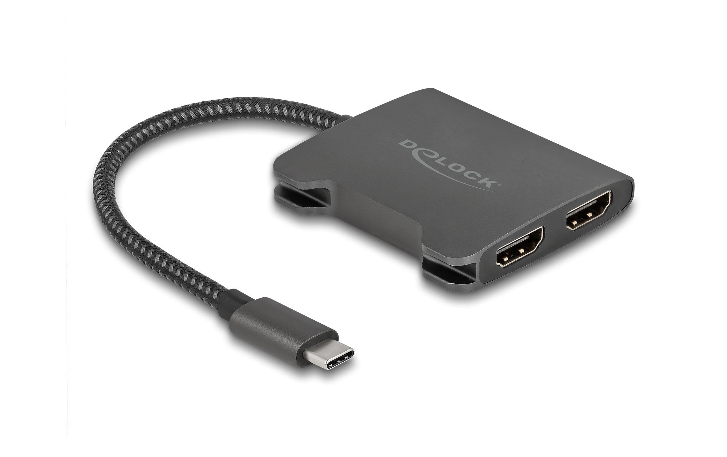 1340661 - Mediatech Delock USB Type-C Splitter zu 2x HDMI MST 4K 60Hz, schwarz, DP Alternate Mode kaufen Schweiz | Mediatech.ch