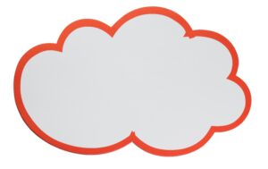 FRANKEN Moderationskarten Wolke 420 x 250 mm, weiss/rot, 20 Stück