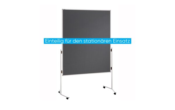 FRANKEN Moderationstafel ECO, 120 x 150 cm grau/Filz, einteilig