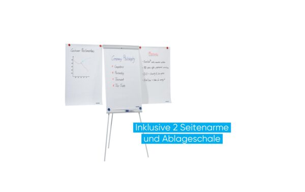 1343242_4 - Mediatech FRANKEN Flipchart X-tra!Line Standard Plus Dreibeinstativ, 68 x 105 cm, magnethaftend