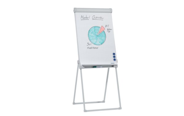 FRANKEN Flipchart PRO Deluxe Standard mit Seitenarmen, 67 x 95 cm