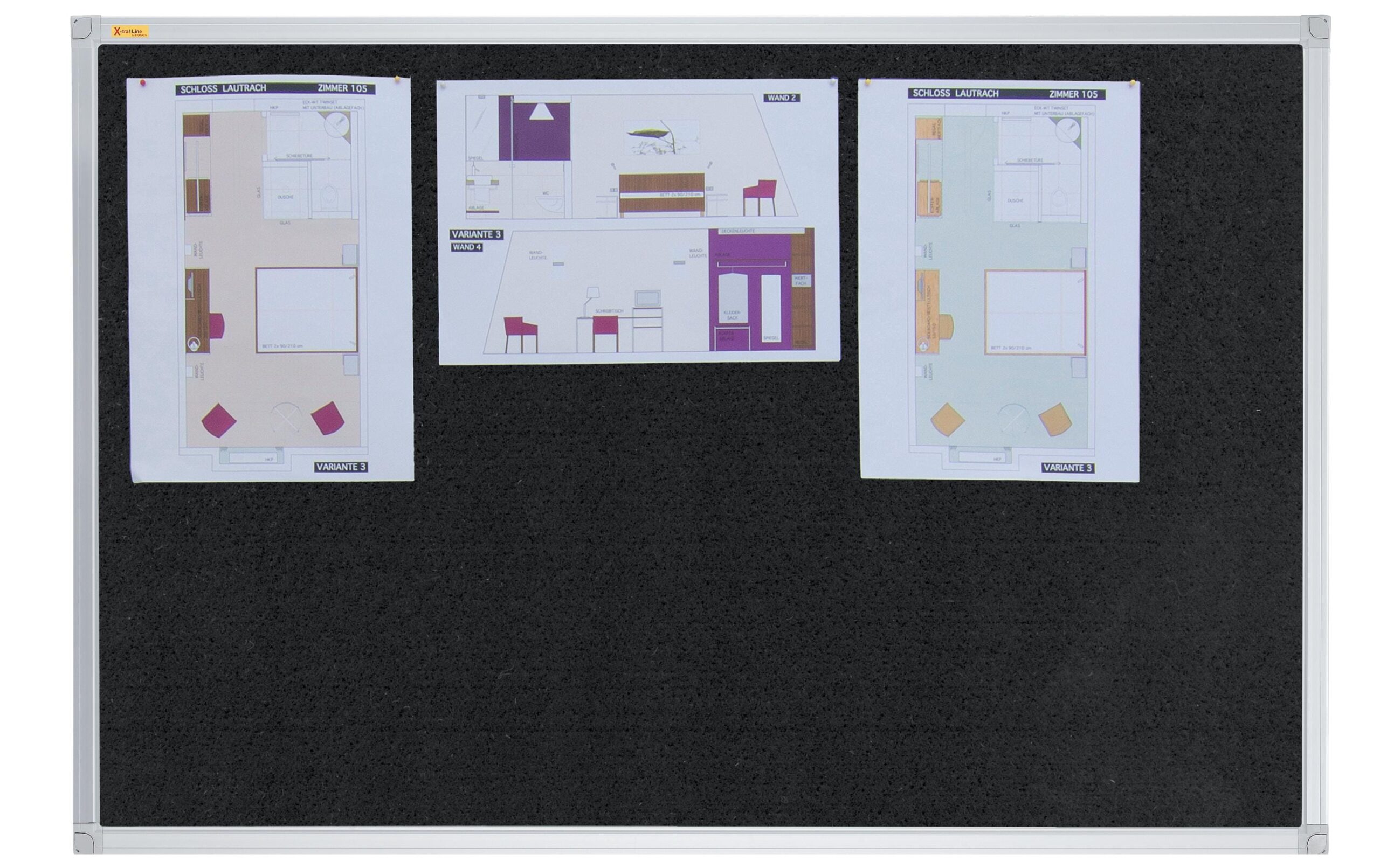 1343377 - Mediatech FRANKEN Filztafel X-tra!Line, 90 x 60 cm schwarz kaufen Schweiz | Mediatech.ch