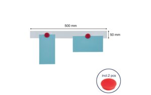 1343504_1 - Mediatech FRANKEN Magnethaftleiste, selbstklebend 50 x 5 cm, SB-Verpackung