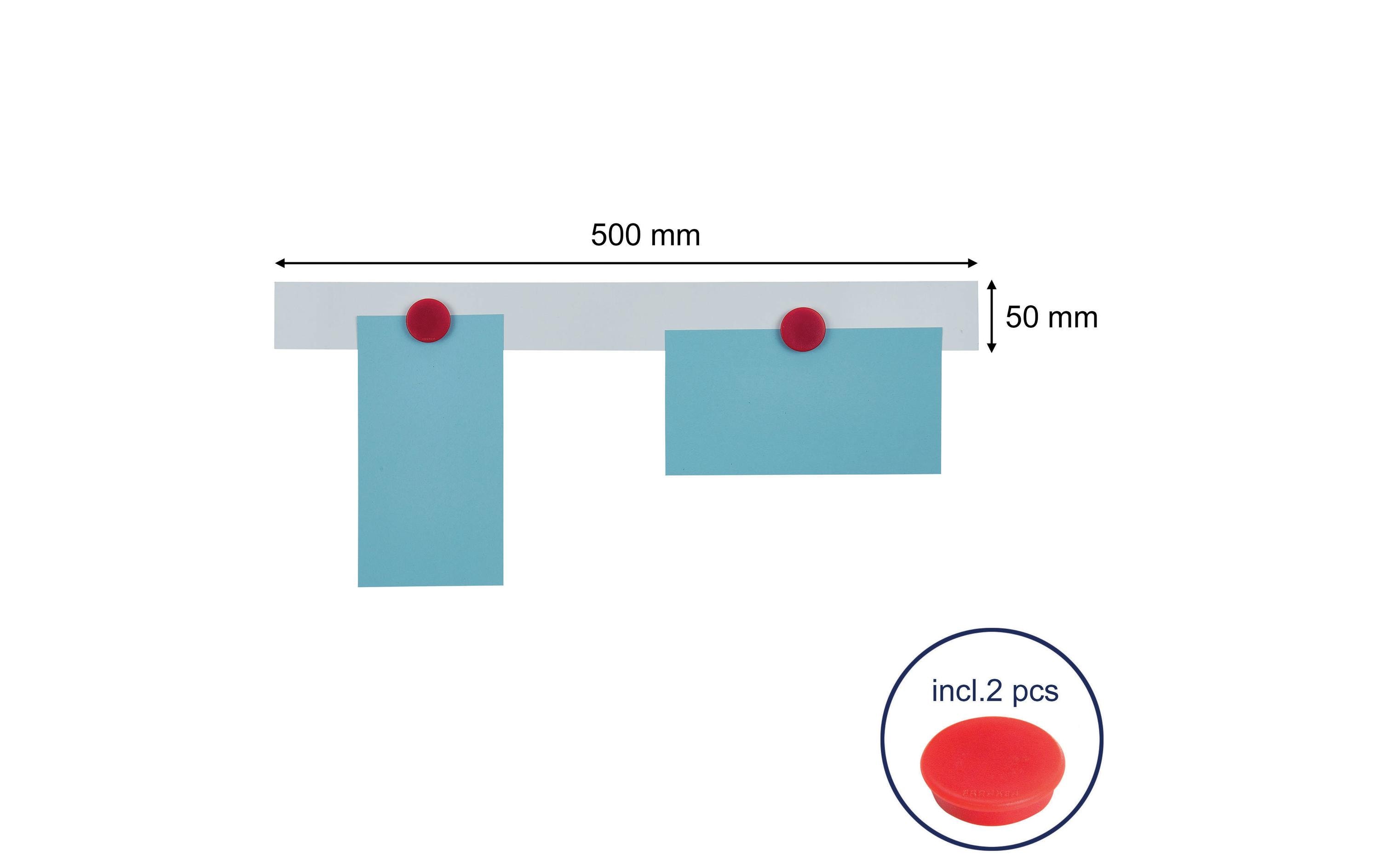 1343504_1 - Mediatech FRANKEN Magnethaftleiste, selbstklebend 50 x 5 cm, SB-Verpackung