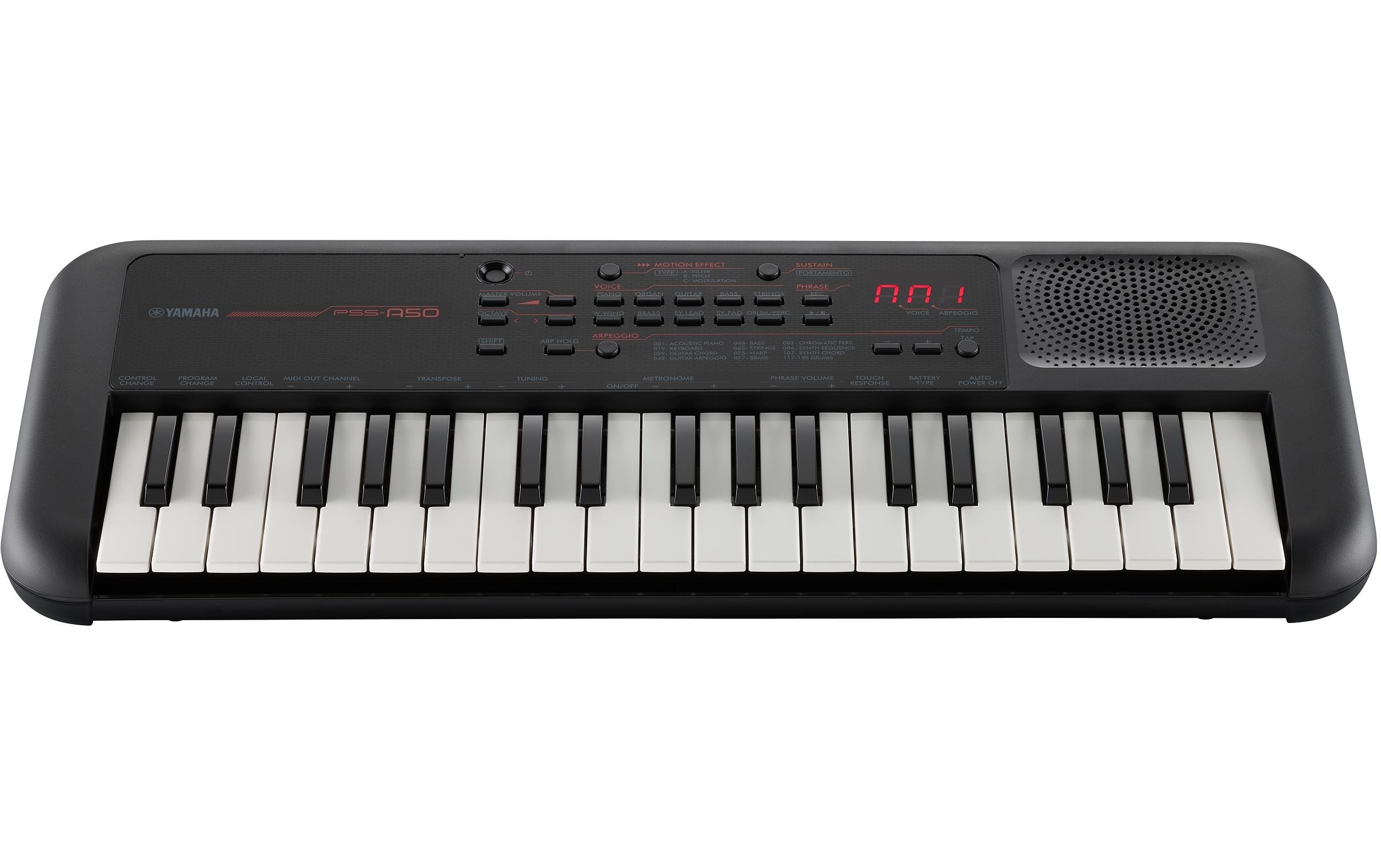 1344193_1 - Mediatech Yamaha PSS-A50 Mini Keyboard, 37 Mini Keys, Schwarz
