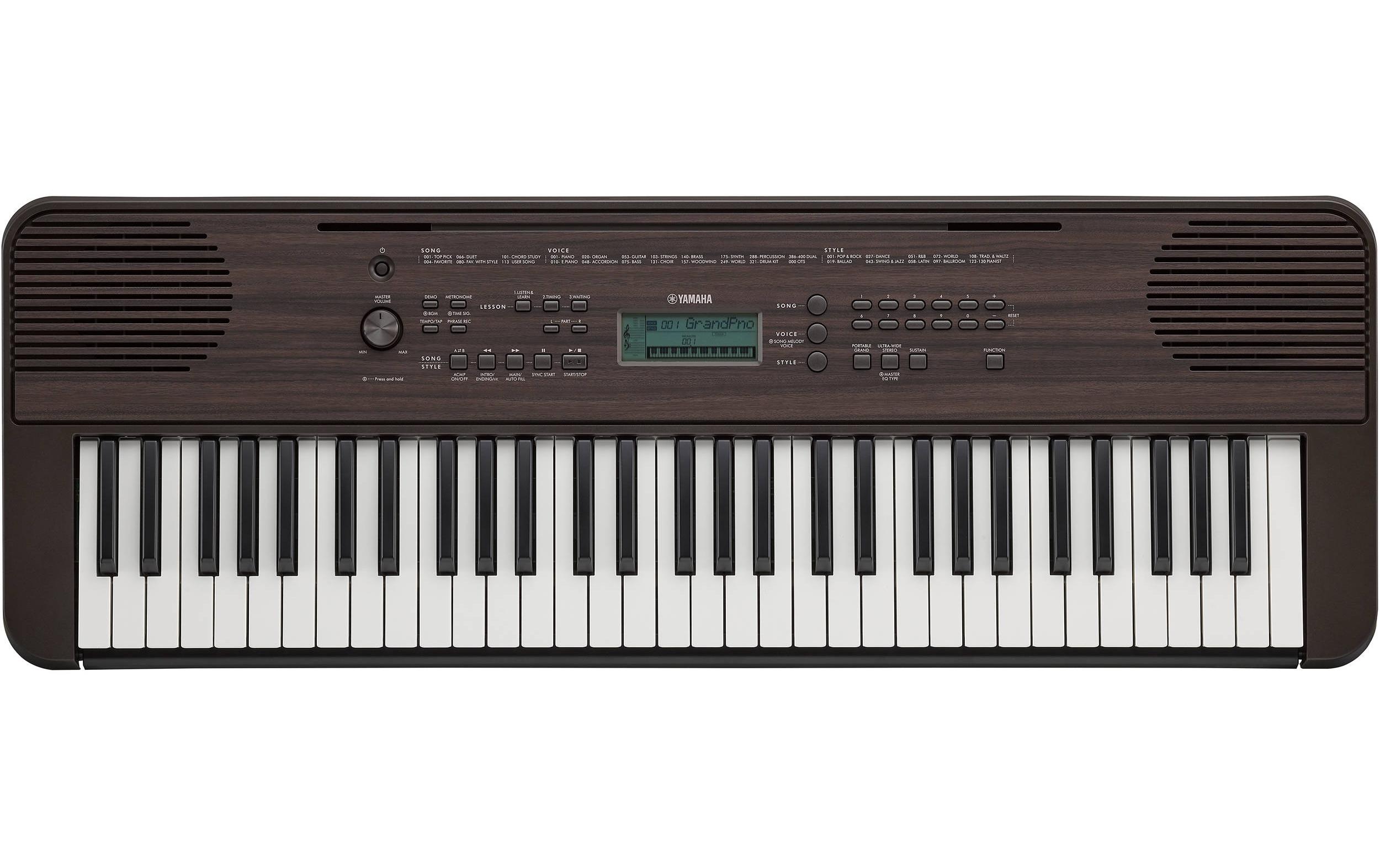 1344375 - Mediatech Yamaha PSR-E360DW Portable Keyboard, 61 Keys, Dark Walnut kaufen Schweiz | Mediatech.ch
