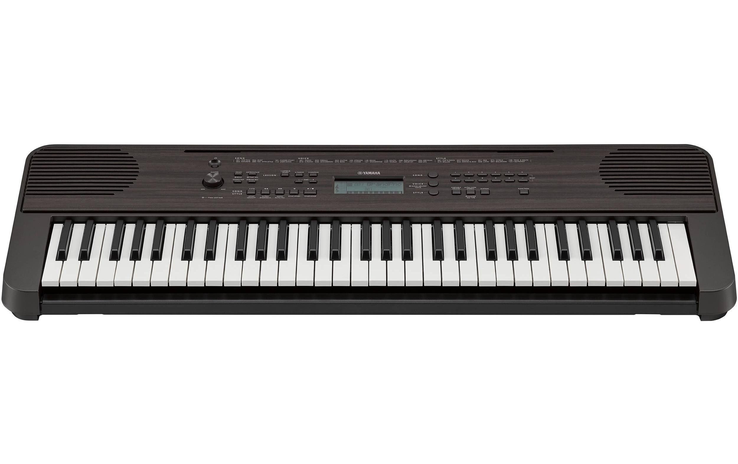1344375_1 - Mediatech Yamaha PSR-E360DW Portable Keyboard, 61 Keys, Dark Walnut