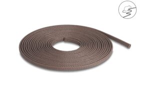 Delock Geflechtskabelschlauch, 5mx6mm nagerfest, dehnbar, Braun