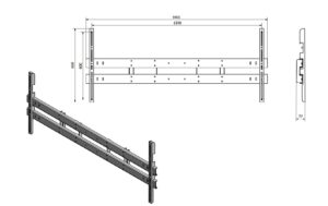 1351935_1 - Mediatech DSS VESA Adapter 1500x600 VESA Adapter zu Mobilift 0049 / 0193