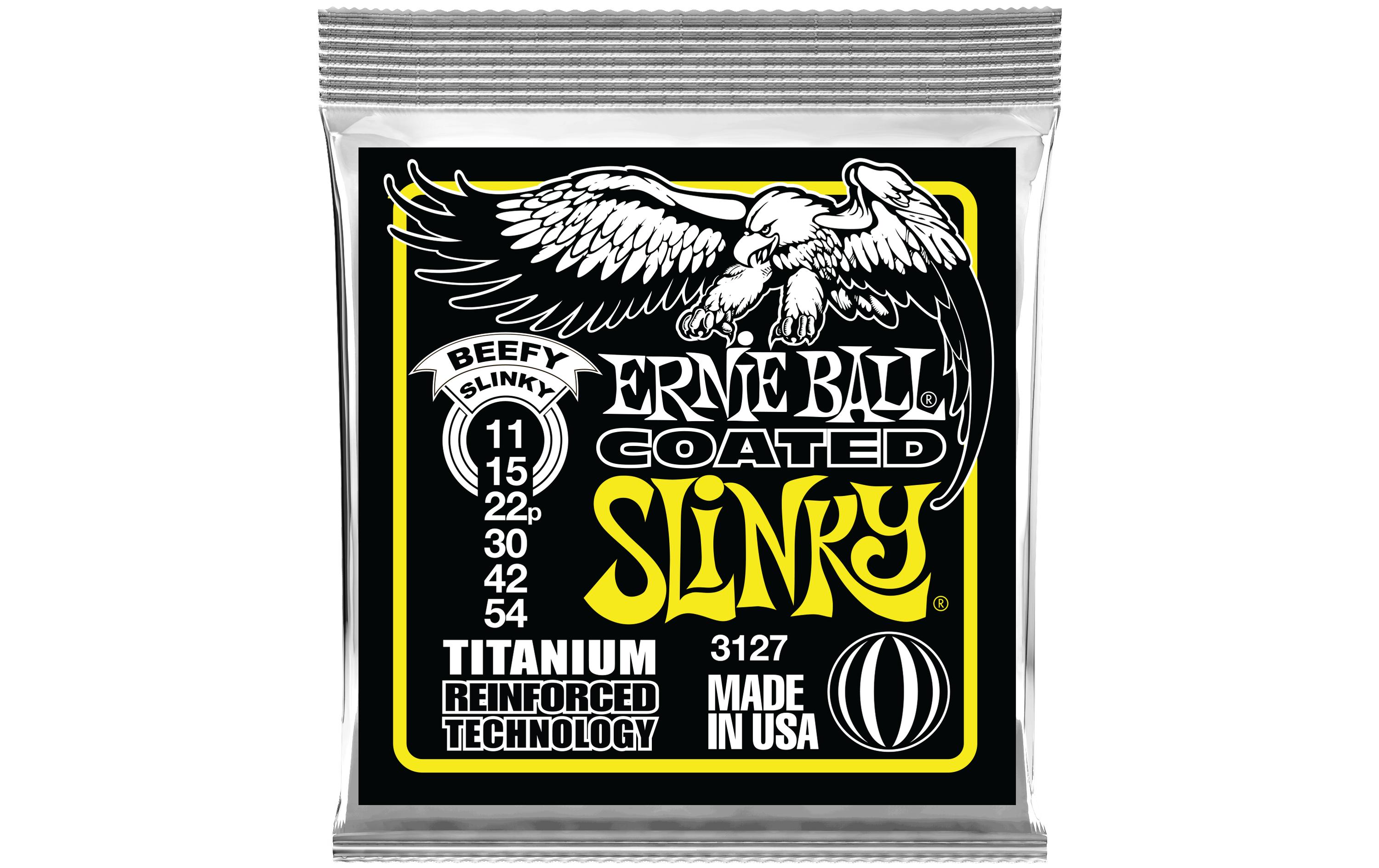 1353588 - Mediatech Ernie Ball 3127 Slinky Coated Titanium E-Gitarren Saitensatz, Beefy 11-54 kaufen Schweiz | Mediatech.ch