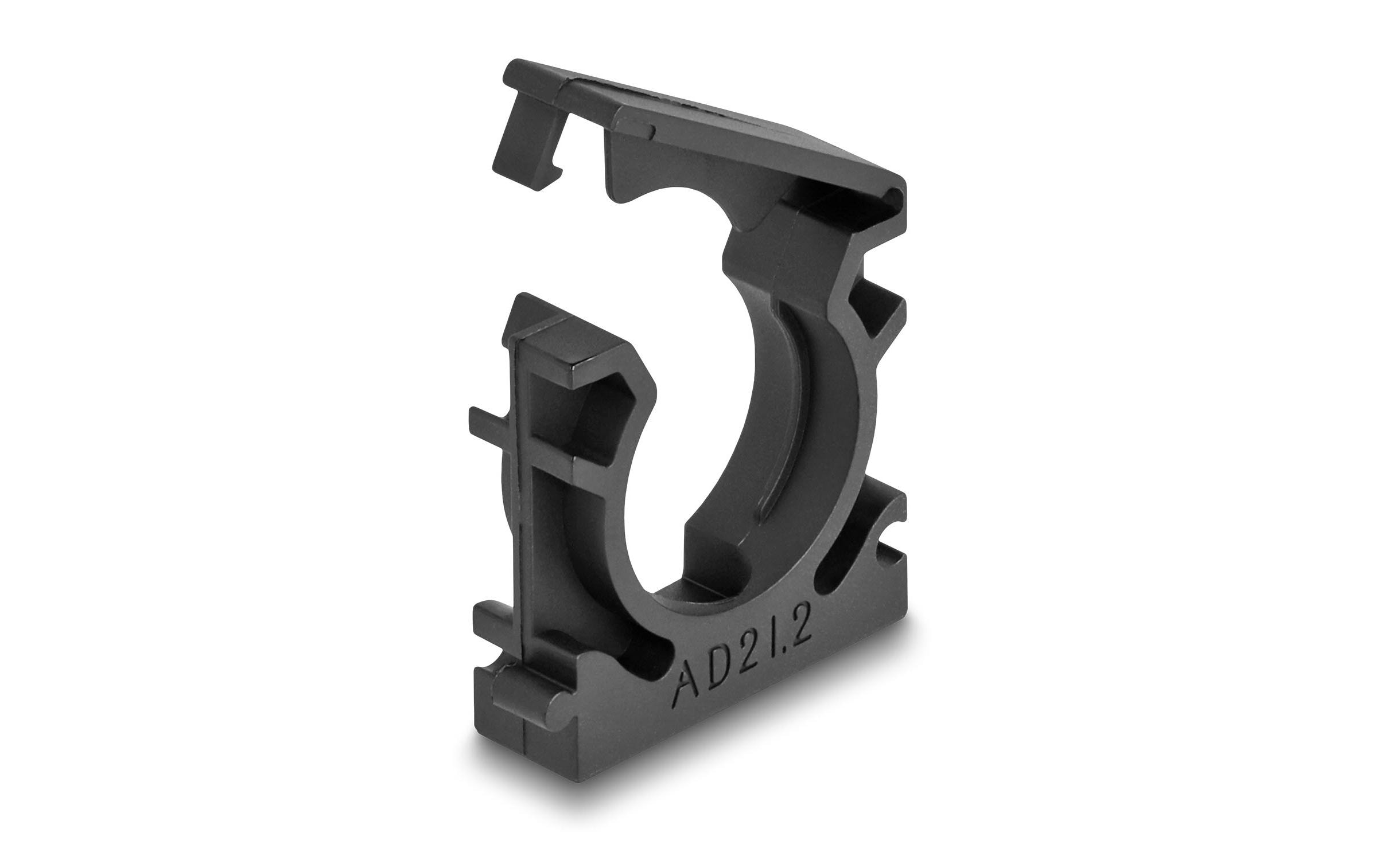 1354532 - Mediatech Delock Kabelschlauchhalter 21.2mm, 4 Stück mit Verschlussclip, schwarz kaufen Schweiz | Mediatech.ch