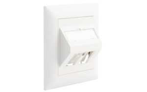 1358957_1 - Mediatech Dätwyler UP60 Schrägaus-Dose 2x KS, weiss