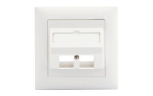 1358957_2 - Mediatech Dätwyler UP60 Schrägaus-Dose 2x KS, weiss