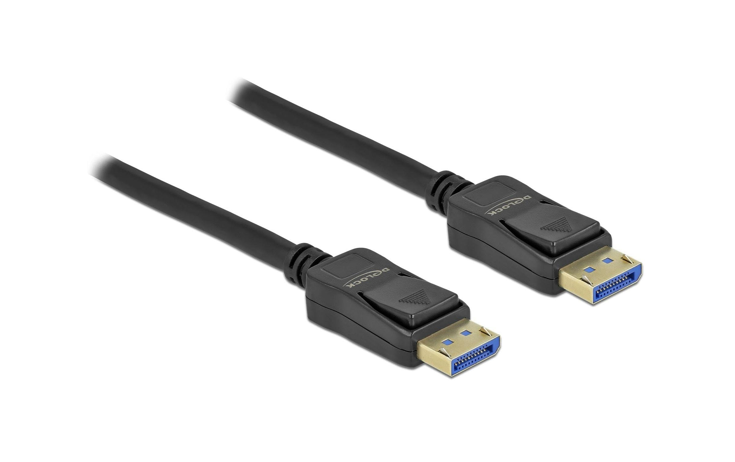 1361189 - Mediatech Delock DisplayPort Kabel 10K 60Hz, 54Gbps 3x Geschirmt, schwarz, 3m