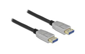 Delock DisplayPort Kabel 8K 60Hz, 40Gbps 3x Geschirmt, schwarz, 5m, Metallgehäuse kaufen Schweiz | Mediatech.ch