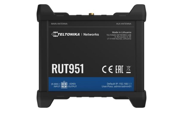 Teltonika LTE Industrierouter inkl. WLAN RUT951, 4x LAN, 2.4Ghz WLAN-N, Dual-SIM