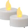 Star Trading LED Teelicht 2er Pack Paulo 0.06W, IP20, Weiss