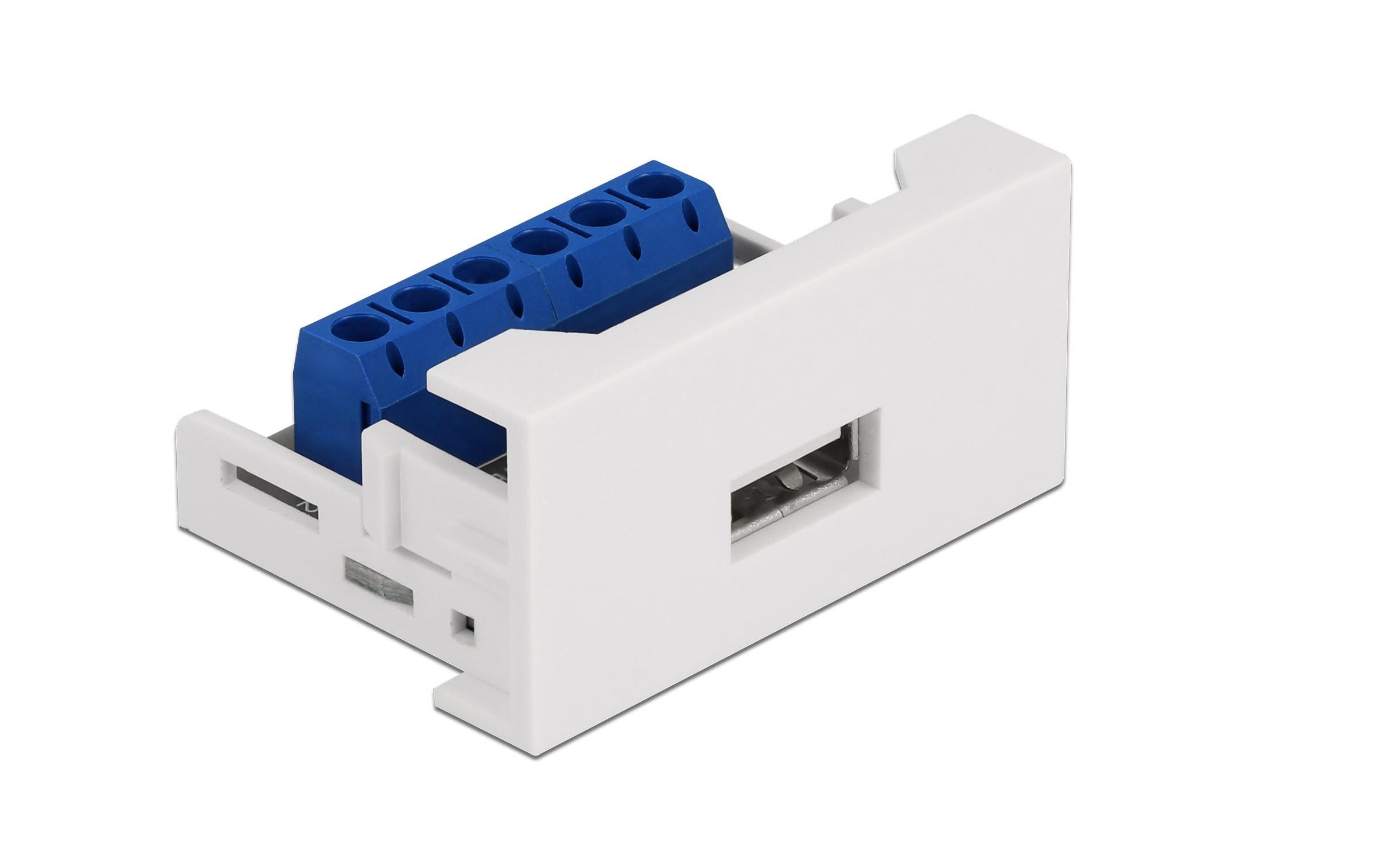 Delock Easy 45 Modul 22.5x45mm USB 2.0 Typ-A Buchse zu Terminalblock kaufen Schweiz | Mediatech.ch