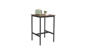 Vasagle Bartisch aus Holz und Stahl 60x60x90 cm, Traglast max. 100 kg