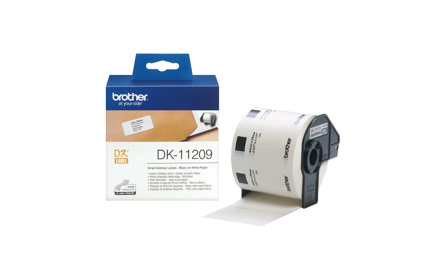 13763 - Mediatech Brother P-touch DK-11209 Adress-Etiketten (Klein) 800Stk./Rolle 29x62mm kaufen Schweiz | Mediatech.ch