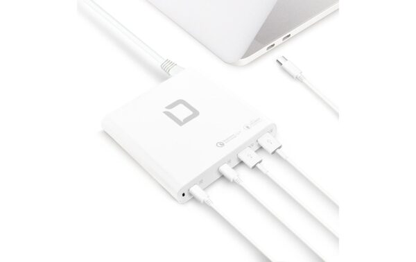 1376538_8 - Mediatech Dicota Univ Laptop Charger Universal PRO EU/UK (120W), weiss