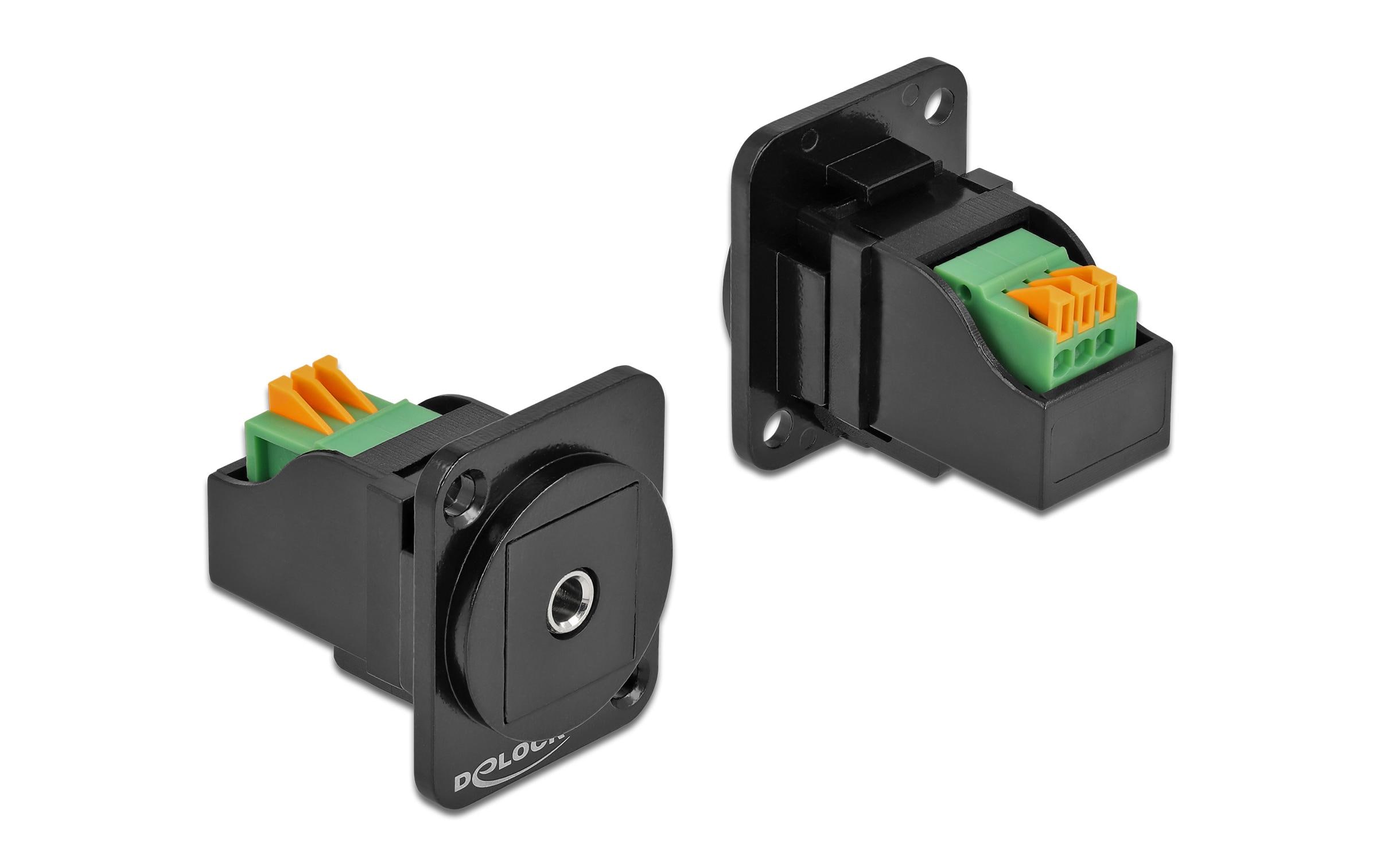 1380845 - Mediatech Delock Keystone Modul: 3.5mm 3 Pin Klinkenstecker zu Terminalblock, schwarz kaufen Schweiz | Mediatech.ch