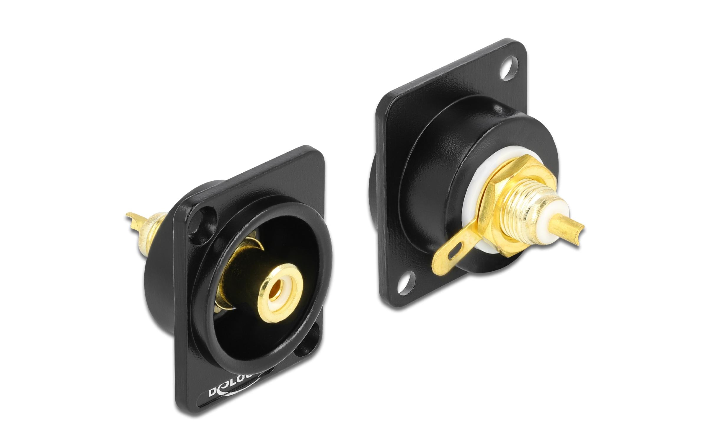 1380850 - Mediatech Delock Modul: D-Typ Cinch Buchse-Lötanschluss, schwarz kaufen Schweiz | Mediatech.ch