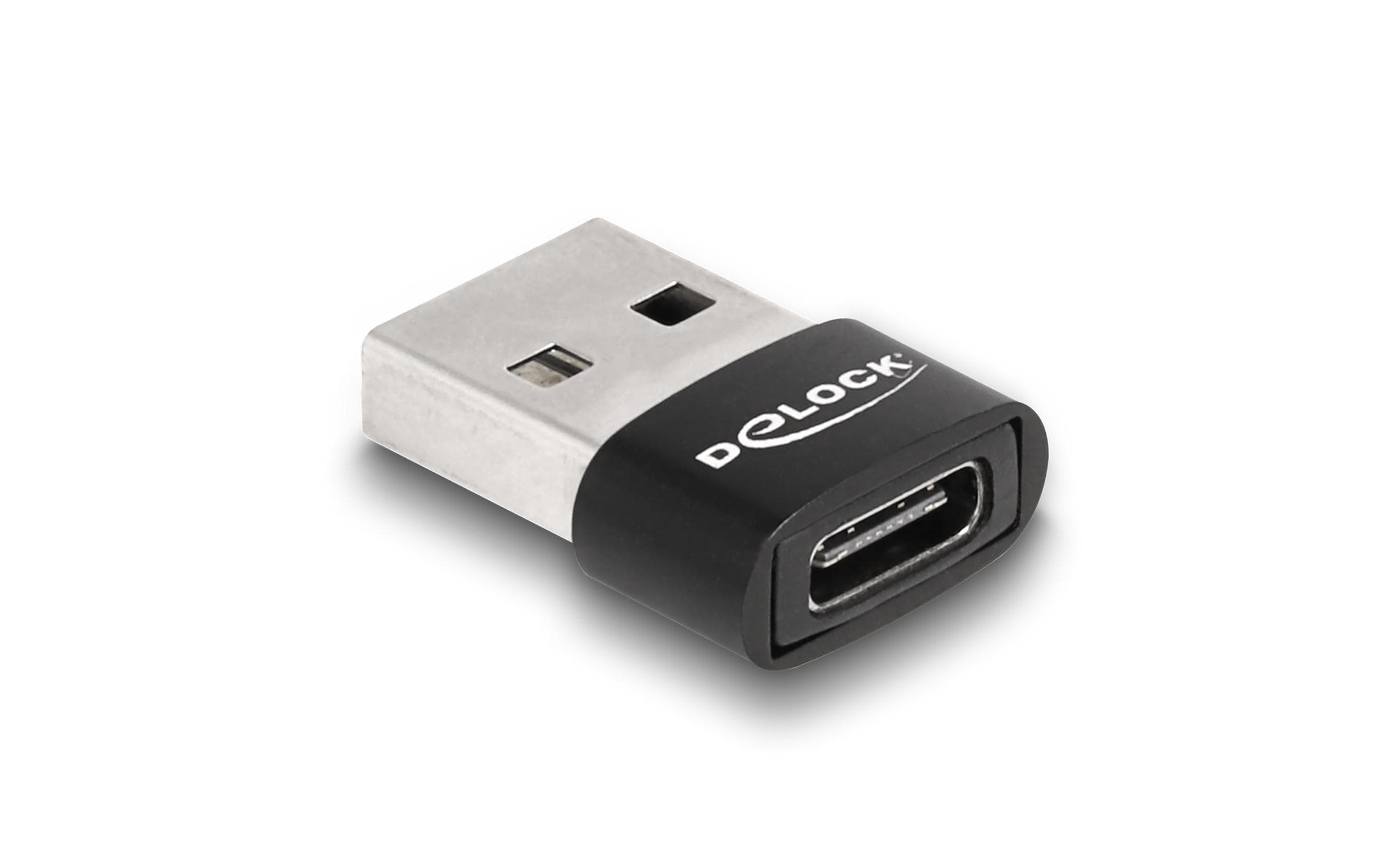 Delock, USB 2.0 Adapter USB-A Stecker - USB bis 480 Mbps, schwarz