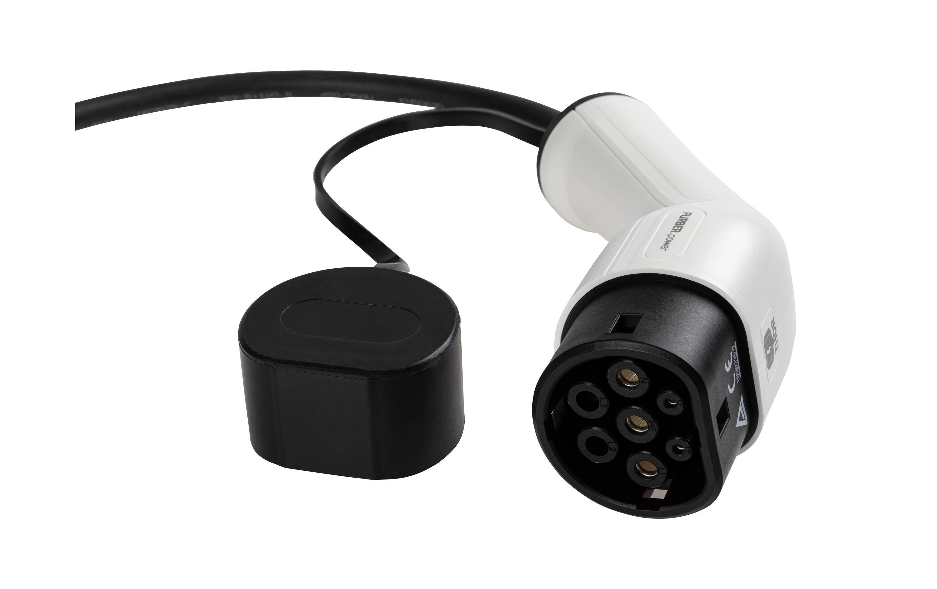1382902_1 - Mediatech F.power Typ 2 Ladekabel THOR 11kW 3m dreiphasig, 480V, 16A, gerade