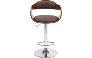 1384211_4 - Mediatech Kare Barhocker Monaco Schoko 106x48x48 cm (HxBxL), Kunstleder, Metall,